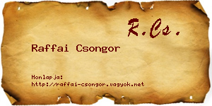 Raffai Csongor névjegykártya